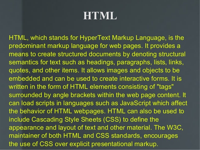 html ppt presentation